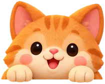 Pip, a ginger stowaway kitten, peeking over the top of the letter